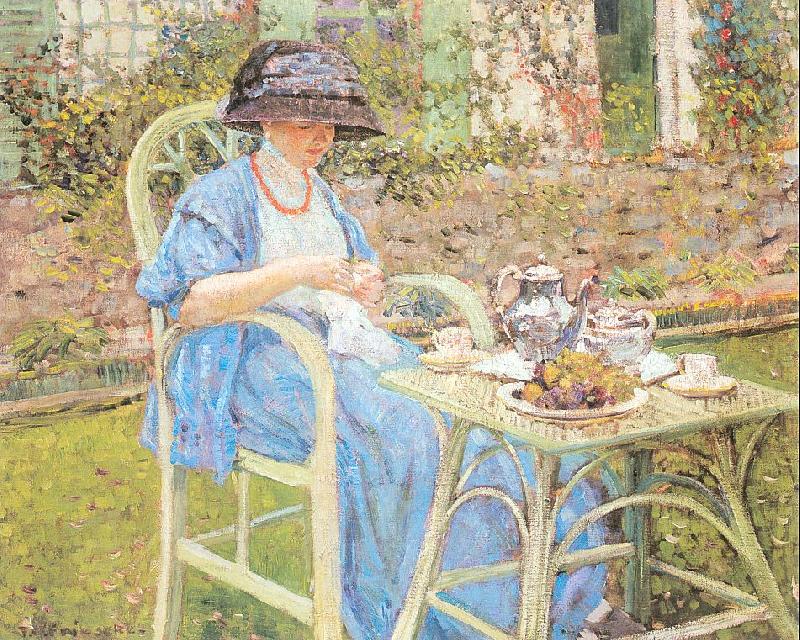 Frieseke, Frederick Carl Breakfast in the Garden china oil painting image